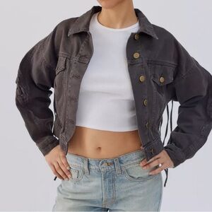 NWT Women’s BDG Samarria Denim Trucker Jacket Black size M